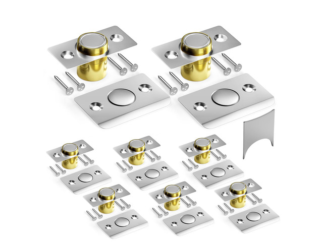 Upgraded Strong Magnetic Door Catch, Replacement for Traditional Door Ball Catch, Quite & Easy to Install, Use for Top of Door, Closet Door, 8...