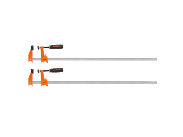 30' Medium-Duty Steel Bar Clamp Set, 600 lbs Load Limit, 2-Pack F Clamps for Woodworking, Metalworking and DIY Projects