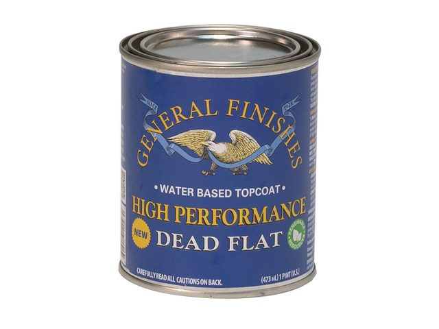 High Performance Water Based Topcoat, 1 Pint, Dead Flat