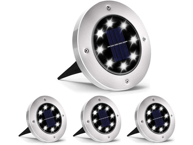4.6 inch Solar Lights Outdoor Waterproof, 4 Pack Solar Light for Outside, Garden Lights Landscape Lighting for Patio Pathway Lawn Yard Deck...