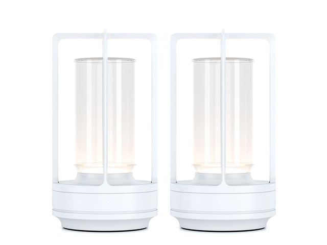 Rechargeable Cordless Small Metal Table Lamp, Stepless Dimming, 3-Color Set of 2, 2600mAh Battery, Portable LED Desk Light, Cute, Suitable for...