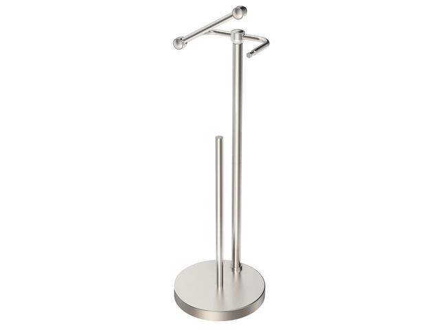 Toilet Paper Holder Stand, Post Pivoting Design Free Standing Toilet Paper Holder with Storage for 4 Rolls, SUS304 Stainless Steel Tissue Holder...