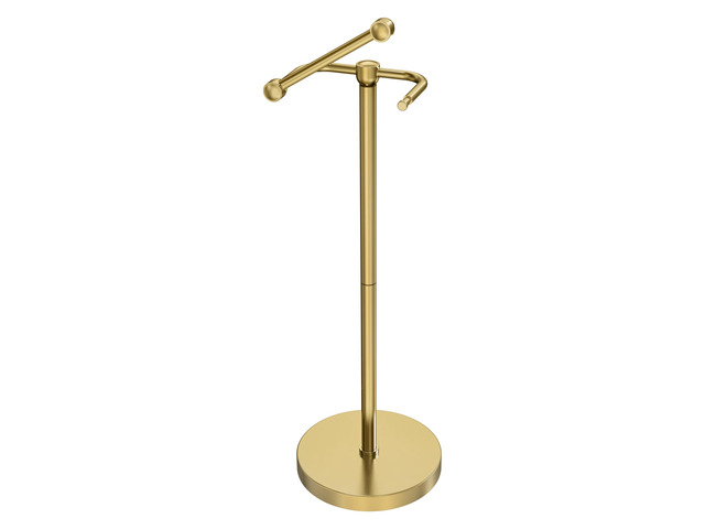 Toilet Paper Holder Stand, Modern Bathroom Free Standing Toilet Paper Roll Holder, Post Pivoting Toilet Paper Stand with Stainless Steel Tissue...