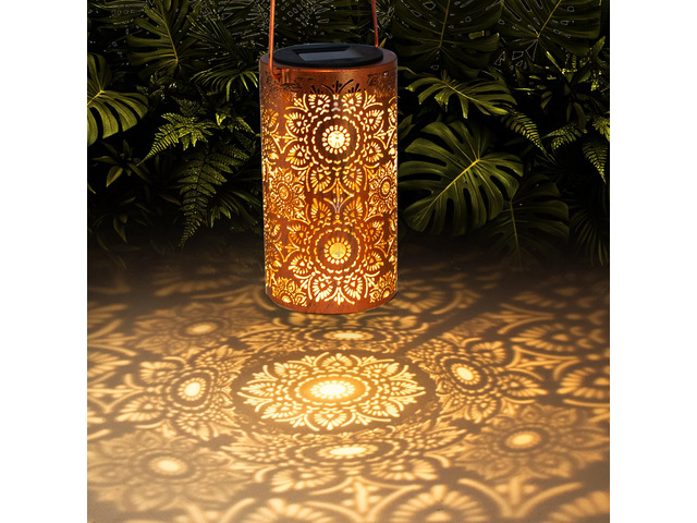 Birthday Gifts for Women Mom Grandma Wife, Solar Lanterns Outdoor Waterproof, Metal Hanging Lights Garden Decor, LED Decorative Lantern for Patio...