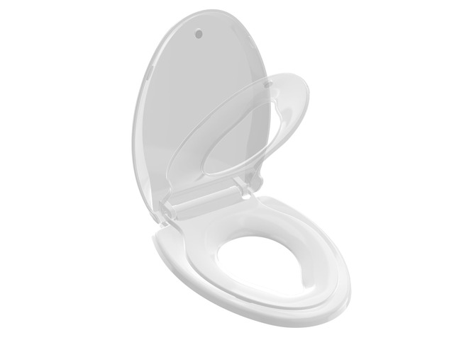 Potty Training Seat Built-in Toilet Seat, Elongated Toilet Seat 18.5inch with Baby Seat 2 in 1 Soft Close Quiet No Slapping, Magnetic Absorption,...