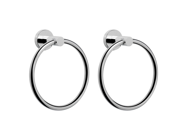 Bath Towel Ring, Bathroom Hardware Accessories-Thicken Stainless Steel Hand Towel Holder for Bathroom, Modern Round Towel Hanger Wall Mounted...
