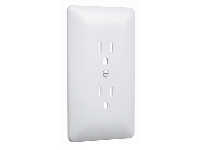 MW2000W Masque 2000 Series 1-Gang Nonmetallic Decorator Style Duplex Cover-Up Wall Plate, White, 5-Pack
