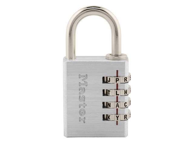 643DWD Set Your Own Word Combination Lock 1-9/16 in. Wide Silver