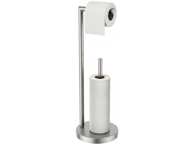 Toilet Paper Holder Stand with Storage for 4 Rolls, Brushed Nickel Modern Freestanding SUS 304 Stainless Steel Bathroom Tissue Roll Organizer with...