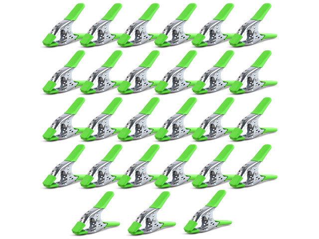 27-Piece 6-inch Heavy Duty Spring Clamp, Large Spring Clamps for Woodworking, Metal Clips 2.4-inch Jaw Opening Clamps for Backdrop, Pool Cover,...