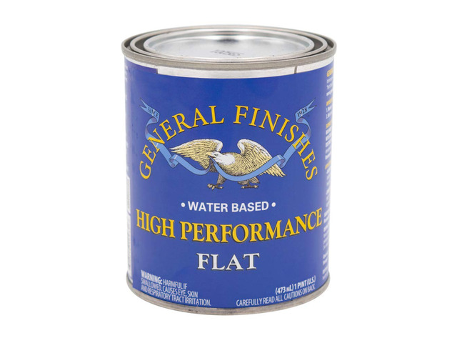 High Performance Water Based Topcoat, 1 Pint, Flat Water Based Household Varnishes