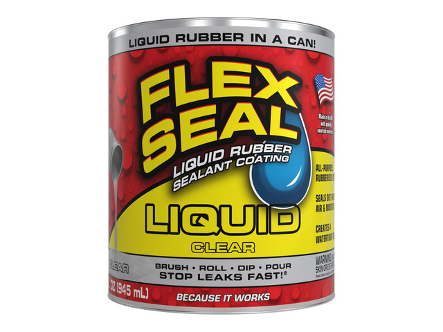Rubber Sealant Coating, Waterproof, Clear, 32 oz Stops leaks fast, brush, roll, dip or pour on, UV resistant, prevents rust, corrosion, roof,...