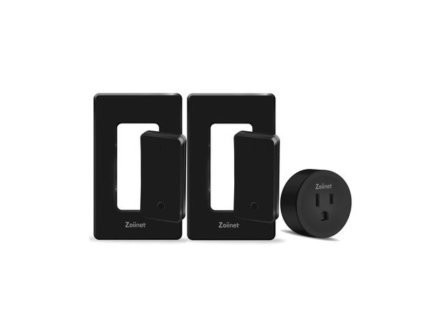 Black Remote Control Outlet, with 2 Switches, 80-275V/15A/1500W 300 ft, Buckle Design & Removable, No Wiring No WiFi, for Household Appliances,...