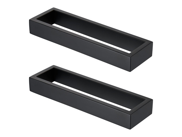 Towel Rings Matte Black Hand Towel Bar Holder 9-Inch Kitchen Rack Stainless Steel for Bathroom Hardware Wall Mounted, 2 Pack B4008BK-L9-P2