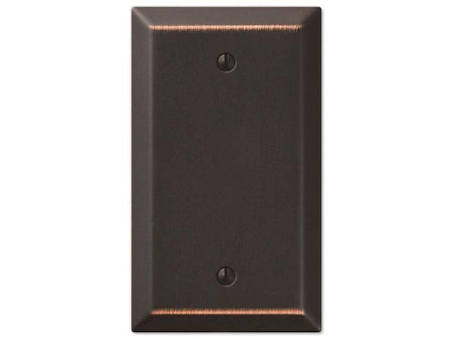 Metal Oil Rubbed Bronze Wall Switch Plate Outlet Cover Toggle Rocker GFI (Blank Plate 10 PACK)