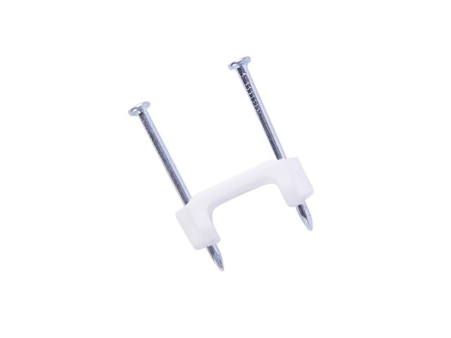 PS-350C Plastic Staple, ½, Secures: Romex, UF and NM Electrical Cable, White