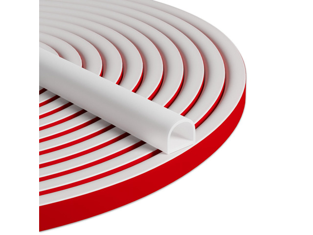 40FT Weather Stripping Door Seal, Self-Adhesive Silicone D-Shaped Seal Strip for Door Frame & Window Gaps, Soundproof Insulation Gap Filler