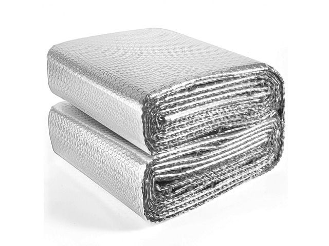 Double Reflective Insulation 48 in X 15 FT RV Window Insulation for Summer Heat Reflective Window Film for Roof, Car, Garage Doors
