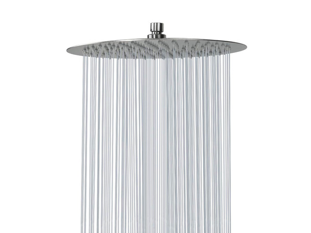 Rain Shower Head, Ultra-Thin Design-Pressure Boosting, Awesome Some Experience, High Flow Stainless Steel Rainfall Head (12 Inch, Brushed Nickel)