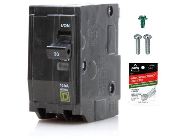 Genuine Square D QO230 30 Amp Double Pole Circuit Breaker Kit Plug-On Replacement for QO Load Center Panel Box, UL Listed, 30A, 120/240V, 10kAIC,...