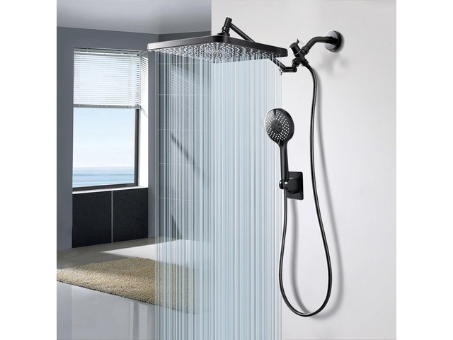 Rain Shower Head Starry Sky 12.2' High Pressure with Handheld Spray Combo Rainfall Shower Head, Height Adjustable Dual Shower Head, Luxury...