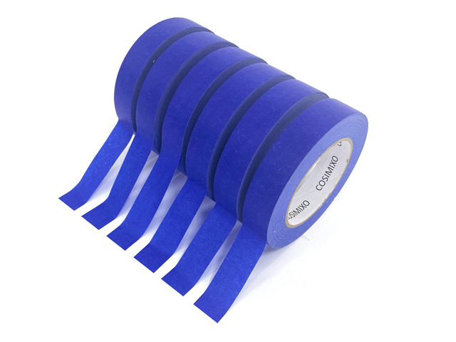 Blue Original Multi-Surface Painter's Tape,0.94 inches x 60 Yards 6 Rolls Residue Free Wall Painting Blue Masking Tape with Sharp Lines