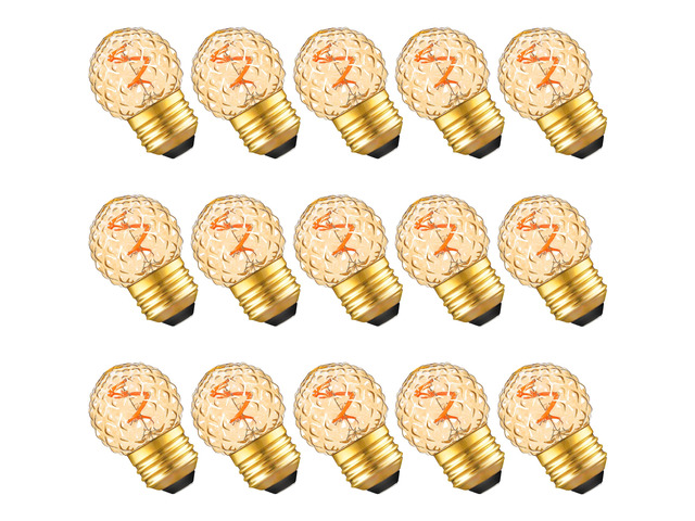 G40 LED Low Watt Light Bulbs Warm Glow E26 Amber 1W 10 Watt Light Bulb Low Lumen Light Bulb Spiral Filament Small Short Light Bulbs Decorative Dim...