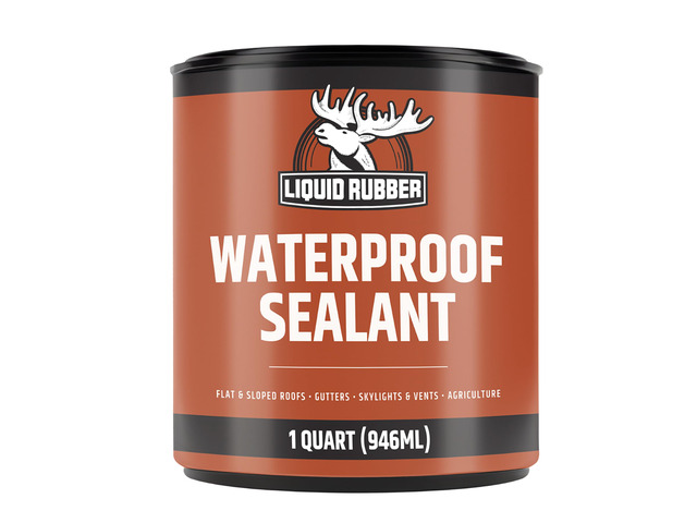Waterproof Sealant - Roof & Gutter Coating, Black, 1 Quart DIY Leak Repair Coating, Flexible Elastomeric Waterproofing Membrane for Flat &...