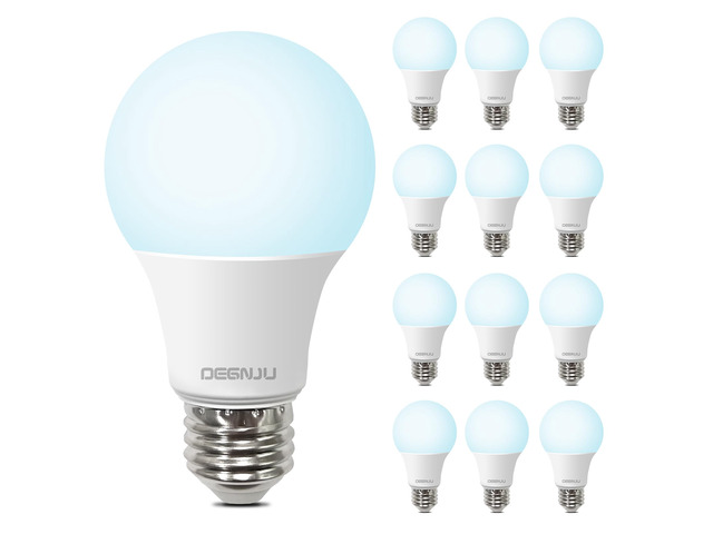 LED Light Bulbs Daylight 5000K, 60 Watt Equivalent LED Bulbs, A19 Standard Bulbs, 800 LM, 15000 Hours, E26 Base, Non-Dimmable, 8.5W White LED Bulbs...