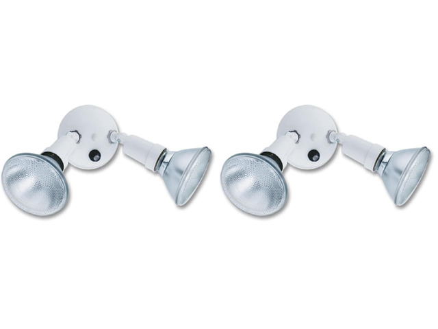 OFTH 300PR 120 P WH-M12 Adjustable Twin PAR Holder with Dusk-to-Dawn, 120 Volts, 300 Watts, White (Pack of 2)
