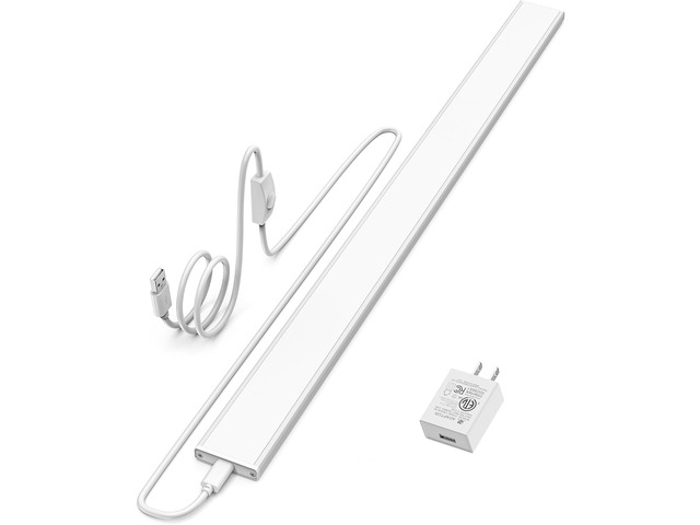 24' Plug-in Under Cabinet Lighting, Cool White Workbench Bar 24' Plug-in Under Cabinet Light, 900LM Dimmable Cool White 6000K LED Workbench Bar for...