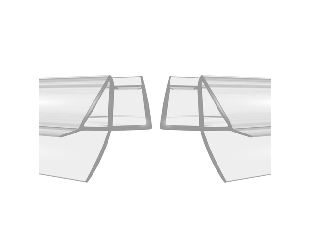 2-Pack Shower Door Bottom Seal with Drip Rail for 3/8'' Thick Glass 2×39 inch Frameless Shower Glass Door Sweep Seal Strip Covers up to 13mm Gap