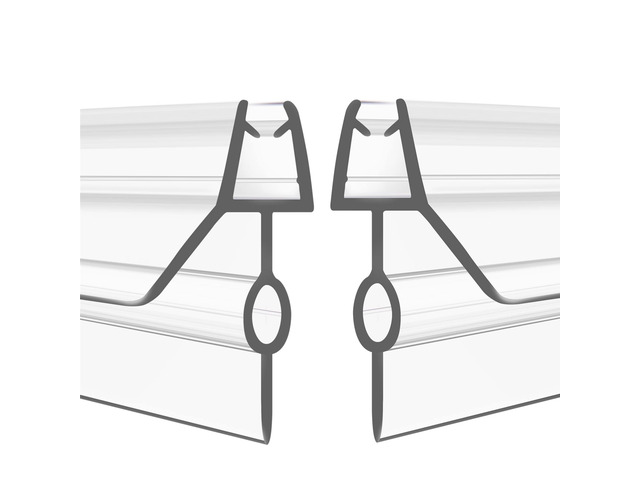 2-Pack Frameless Shower Door Bottom Seal (1/4'' X 39'') Clear Glass Shower Door Seal Strip Shower Door Sweep can Covers up to 22mm Gap - Stop Leaks
