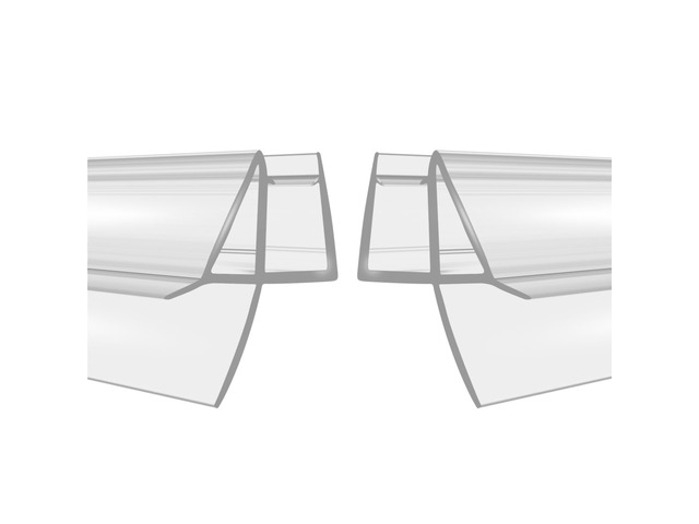 2-Pack Shower Door Bottom Seal (1/4'' X 39'') Glass Shower Door Seal Strip with Drip Rail Frameless Shower Door Sweep can Covers up to 13mm Gap
