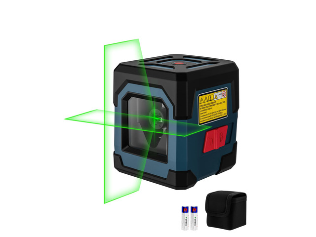 Laser Level, Cross Line Laser with Self-Leveling, Vertical and Horizontal Line, Rotatable 360 Degree, Carrying Pouch, Battery Included (Not Tripod)