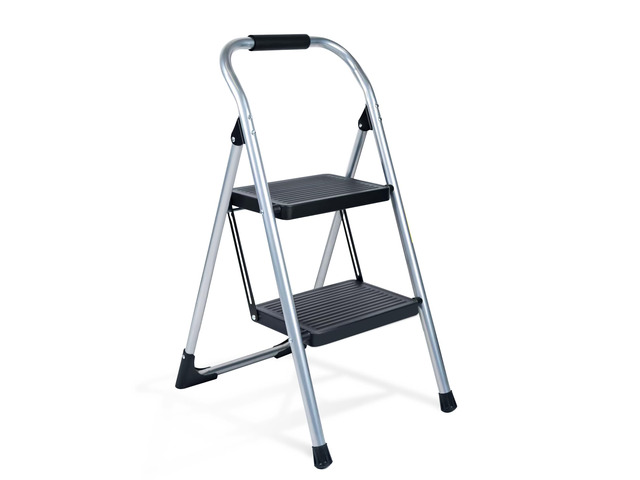 Step Stool for Adults,2 Step Ladder Folding 330lbs Anti Slip Step Stool,Foldable Ergonomic 2 Steel Stool with Wide Pedal for Home, Kitchen, Office...