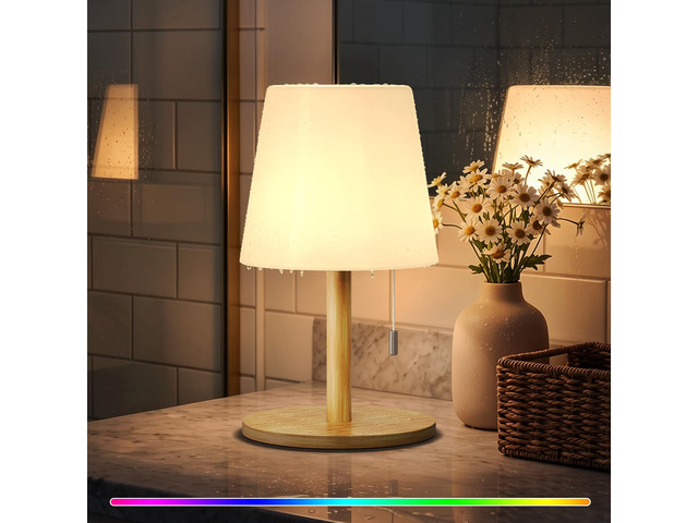 Shower Lamp Rechargeable Cordless Light Waterproof for Bathroom Spa Portable Battery Operated Table Lamp RGB Mood Lighting LED Night Light for...