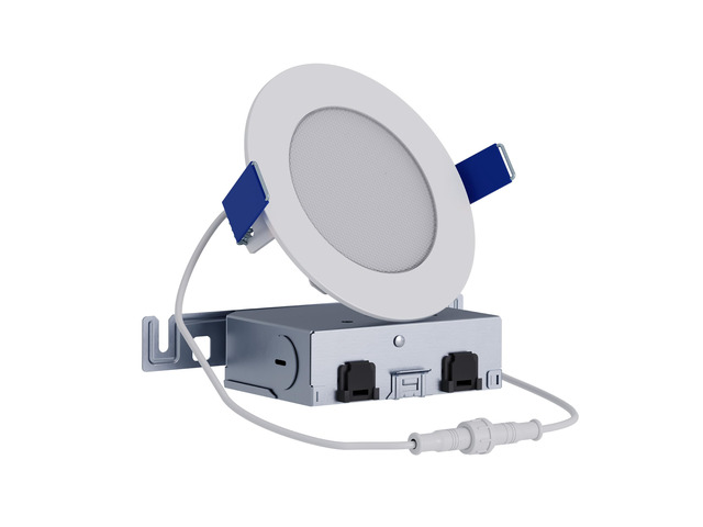 HLB Canless LED Recessed Lighting 4 inch 5CCT Lumen Select wafer light, IC rated, AIR-TITE, wet rated for soffit /shower light, 700/850/1000lm,...