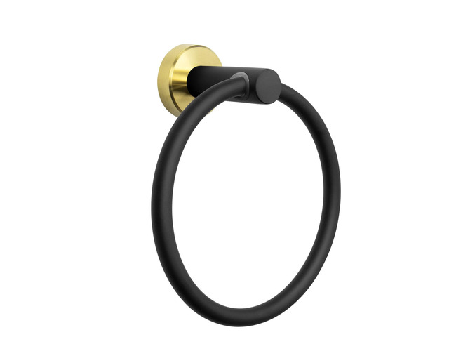 Bath Towel Ring, Bathroom Hardware Accessories-Thicken Stainless Steel Hand Towel Holder for Bathroom, Modern Round Towel Hanger Wall Mounted...