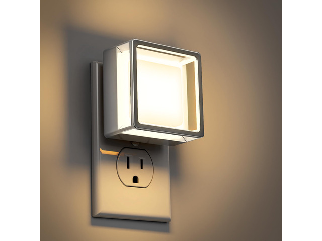 Night Light,Night Lights Plug into Wall,2 Pack 3000K Nightlight Adjustable Brightness,Automatic Night Light Plug in with Light Sensor,for Bathroom...