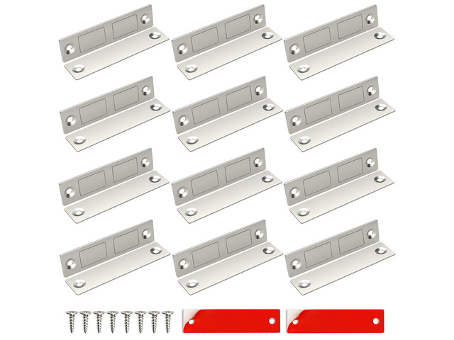 Drawer Magnet Door Magnets, 12 Pack Ultra Thin Cabinet Magnetic Door Catches 30 LB Kitchen Drawer Closures, Door Magnetic Catch Heavy Duty Cupboard...