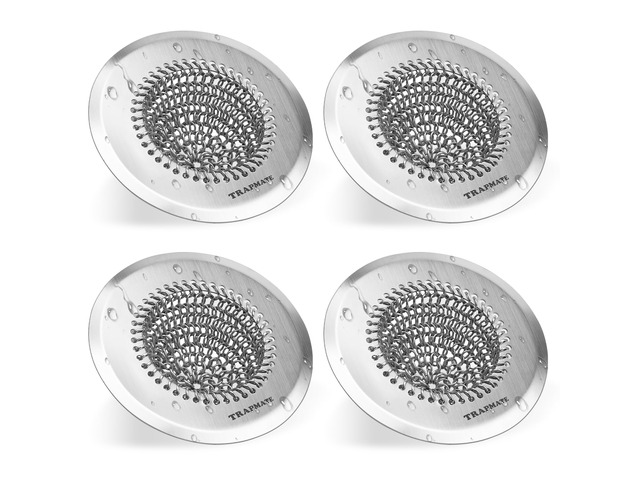 4 Pcs Kitchen Sink Drain Strainer, Stainless Steel Sink Strainer Basket with Easy Clean & Anti-Clog, Fits Garbage Disposal, Dishwasher Safe, Single...