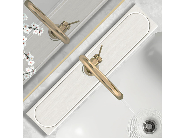 Faucet Mat for Kitchen Sink with Raised Feet, Fast Drying Diatomite Stone Sink Tray, Water Absorbent Faucet & Sink Splash Guard, Prevents Moisture...