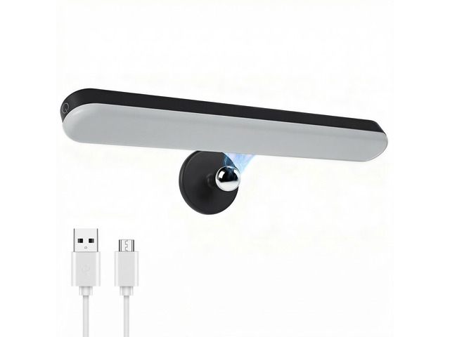 Wireless Vanity Light for Mirror, Rechargeable LED Bar, Black Adjustable Makeup Lighting with Cordless Stick-On Design for Bathrooms, Dressing...