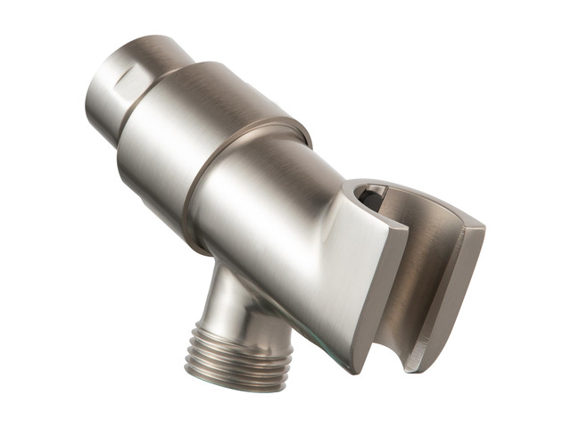 Shower Head Holder All Metal for Handheld Shower Head, Brushed Nickel Adjustable Shower Arm Mount with Solid Brass Pivot Ball, 1/2 in IPS Female...