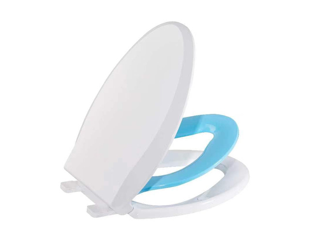 Toilet Seat, Elongated Toilet Seat with Toddler Seat Built in, Potty Training Toilet Seat Elongated Fits Both Adult and Child, with Slow Close and...