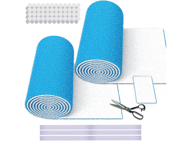 2 Rolls Air Vent Filters, 120' x 12' Cut to Size Air Filter, MERV 8 Triple Vent Filter Kit for Floor Registers, Grilles, Ceiling, Wall HVAC Furnace...