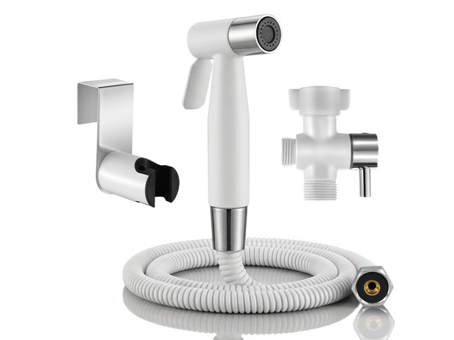Handheld Bidet Sprayer for Toilet, Stainless Steel Metal Made Baby Cloth Diaper Spraying Kit, Bathroom Toilet Bidet Attachment Set for Bathing Pets...