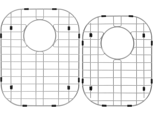 Sink Protectors for Kitchen Sink, Sink Grids 13' x 16' Big Kitchen Sink Grate, 11 1/4 x 14 1/2 Small Kitchen Sink Grid with Rear Drain for Single...