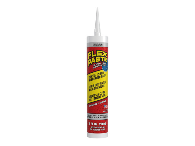 Rubberized Waterproof Sealant Paste, Clear, Cartridge Super thick rubber paste, fills gaps, cracks, holes, works underwater, paintable, UV...